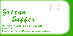 zoltan saffer business card