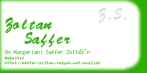 zoltan saffer business card